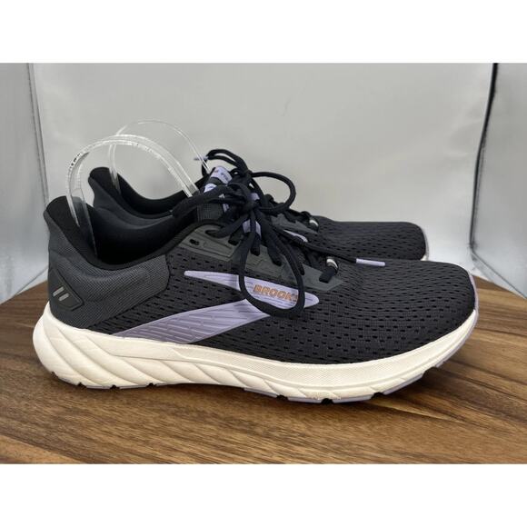 Brooks Women's 8.5 Anthem 6 Low Top Running Shoes Sneakers Black Purple Athletic - Picture 1 of 8